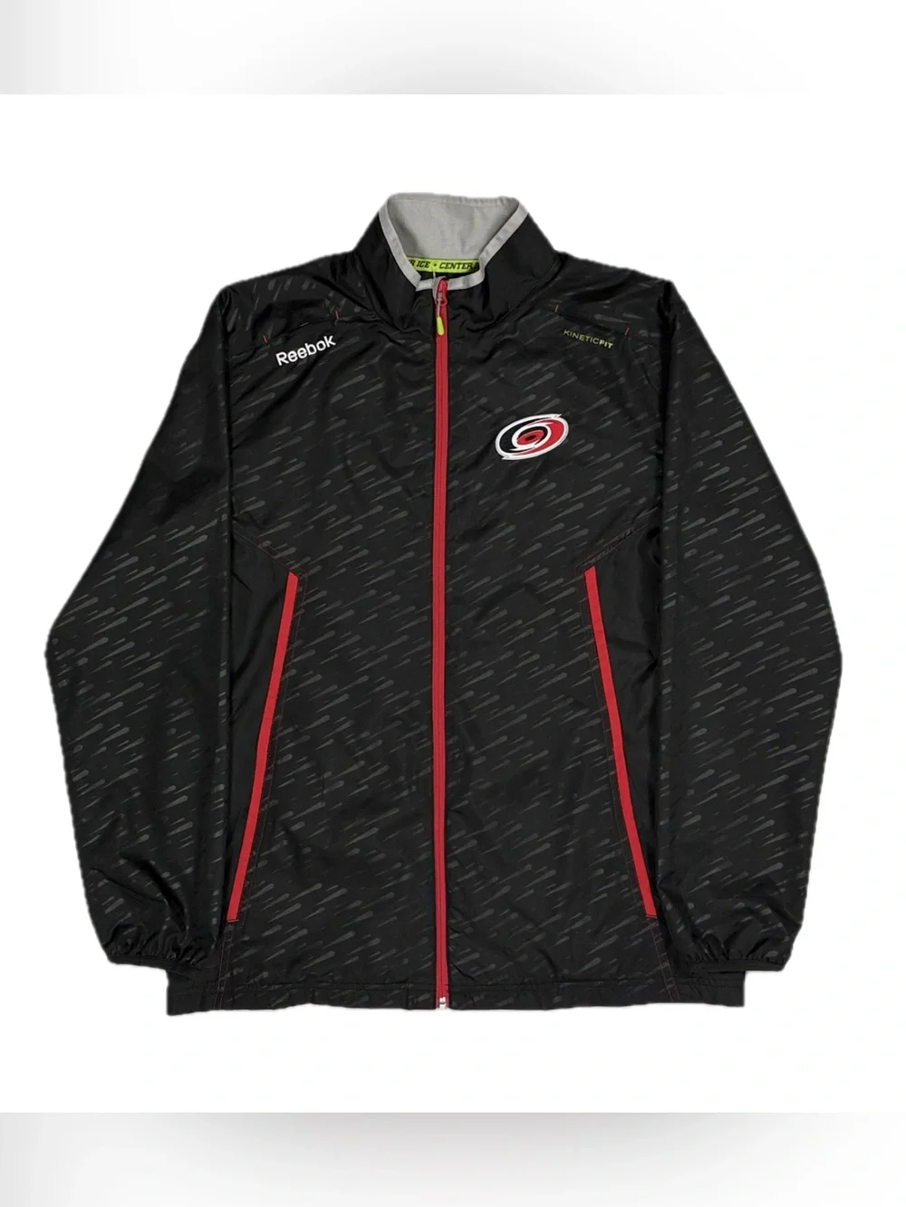 Reebok NHL Carolina Hurricanes Center Ice Kinetic Fit Zip Windbreaker Men Medium
